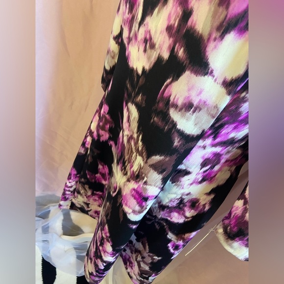 NWT Eliza J Watercolor Print Fit And Flare Scuba Cocktail Jeweled Dress BB99 - Picture 16 of 16